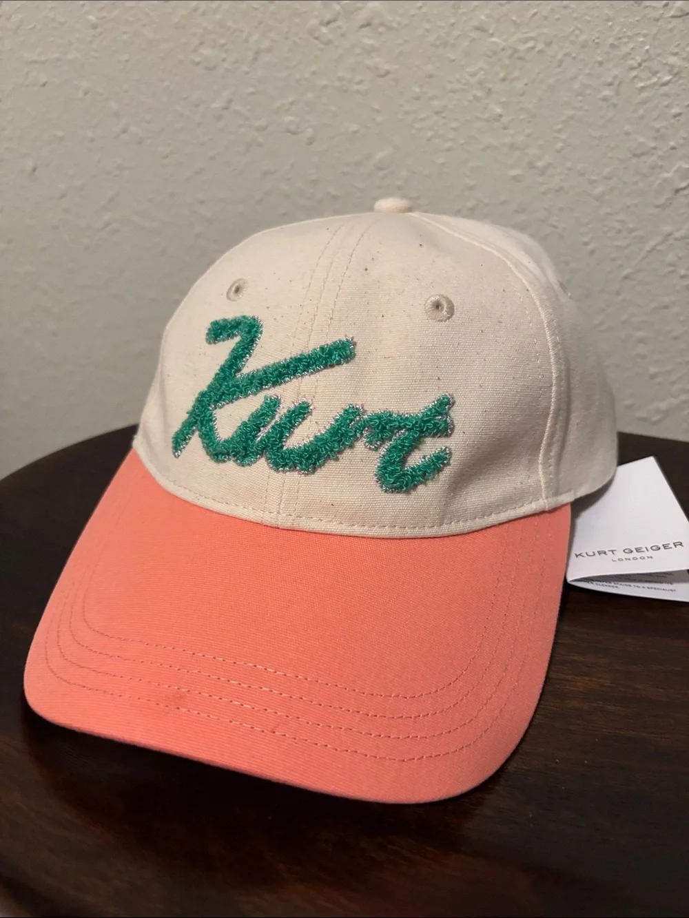 Kurt Geiger Two-Tone Cap with Green Script